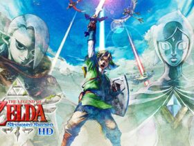 Link raising his sword skyward